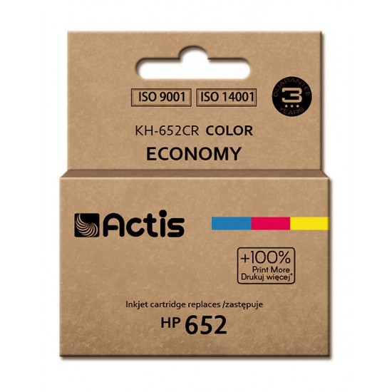ACTIS KH-652CR COLOR INK CARTRIDGE FOR HP (HP 652 F6V24AE REPLACEMENT) ΜΕΛΑΝΙ ΣΥΜΒΑΤΟ