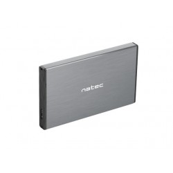 NATEC RHINO GO ENCLOSURE USB 3.0 FOR 2.5 SATA HDD/SSD, GREY ALUMINUM