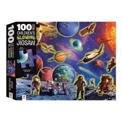 TOUCH AND FEEL: SPACE EXPLORERS GLOWING 100 
PIECE JIGSAW TJ-8
