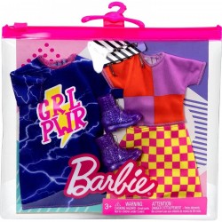 MATTEL BARBIE FASHIONS 2-PACK CLOTHING SET, 2 OUTFITS FOR BARBIE DOLL, A GRL PWR GWC32 / HBV69