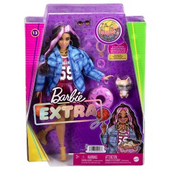 MATTEL BARBIE EXTRA DOLL 13 IN BASKETBALL JERSEY DRESS AND ACCESSORIES WITH PET CORGI HDJ46